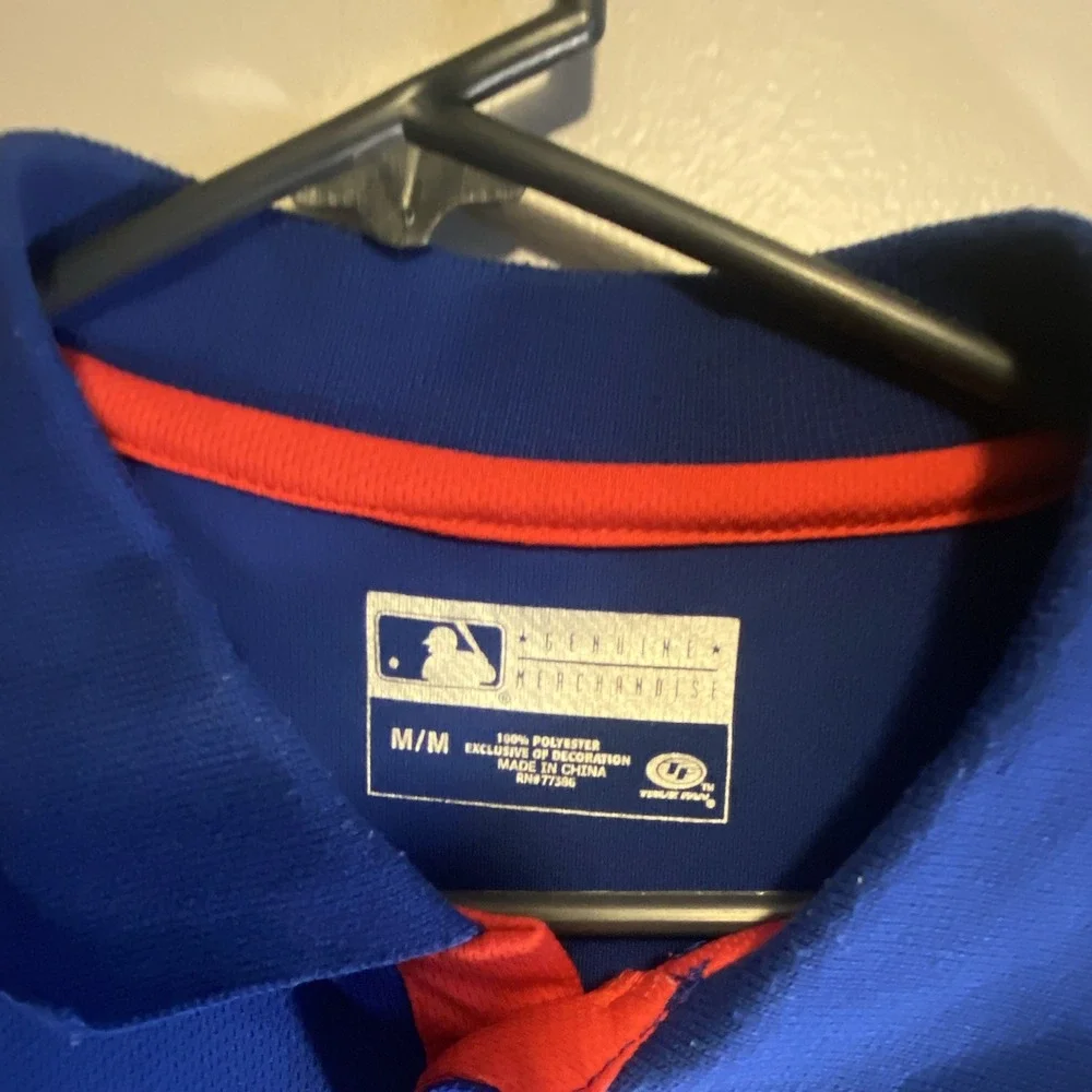 MLB Chicago Cubs Men's M Blue Polo Shirt Baseball Major League Baseball